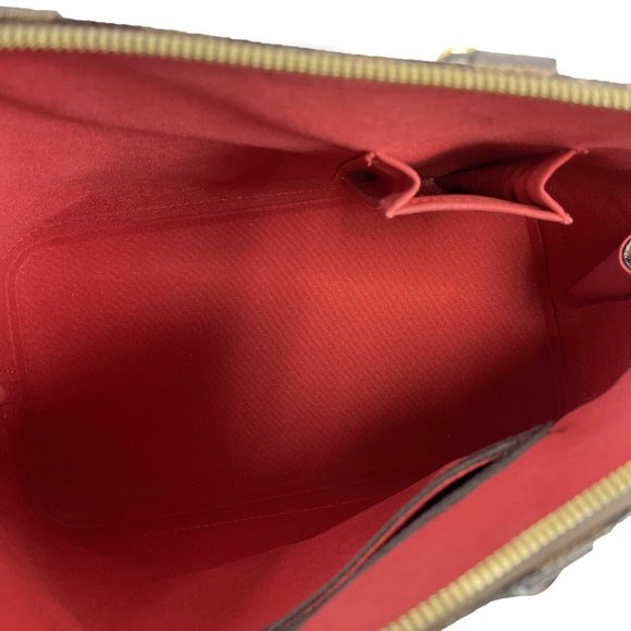 Louis Vuitton Alma Damier Ebene PM Brown Top Handle W/ Lock & Key - Picture 5 of 13